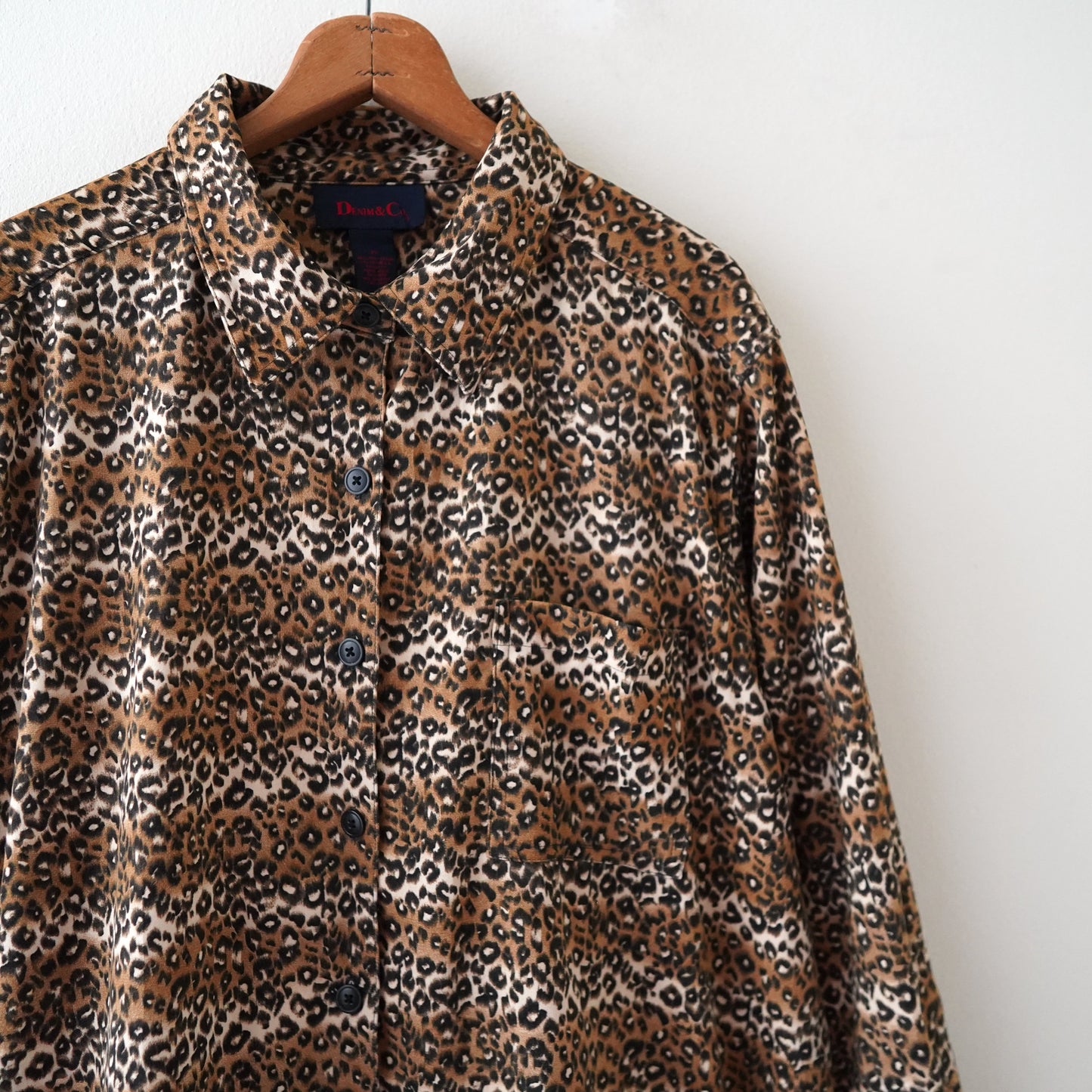 80s DENIM&CO leopard shirt