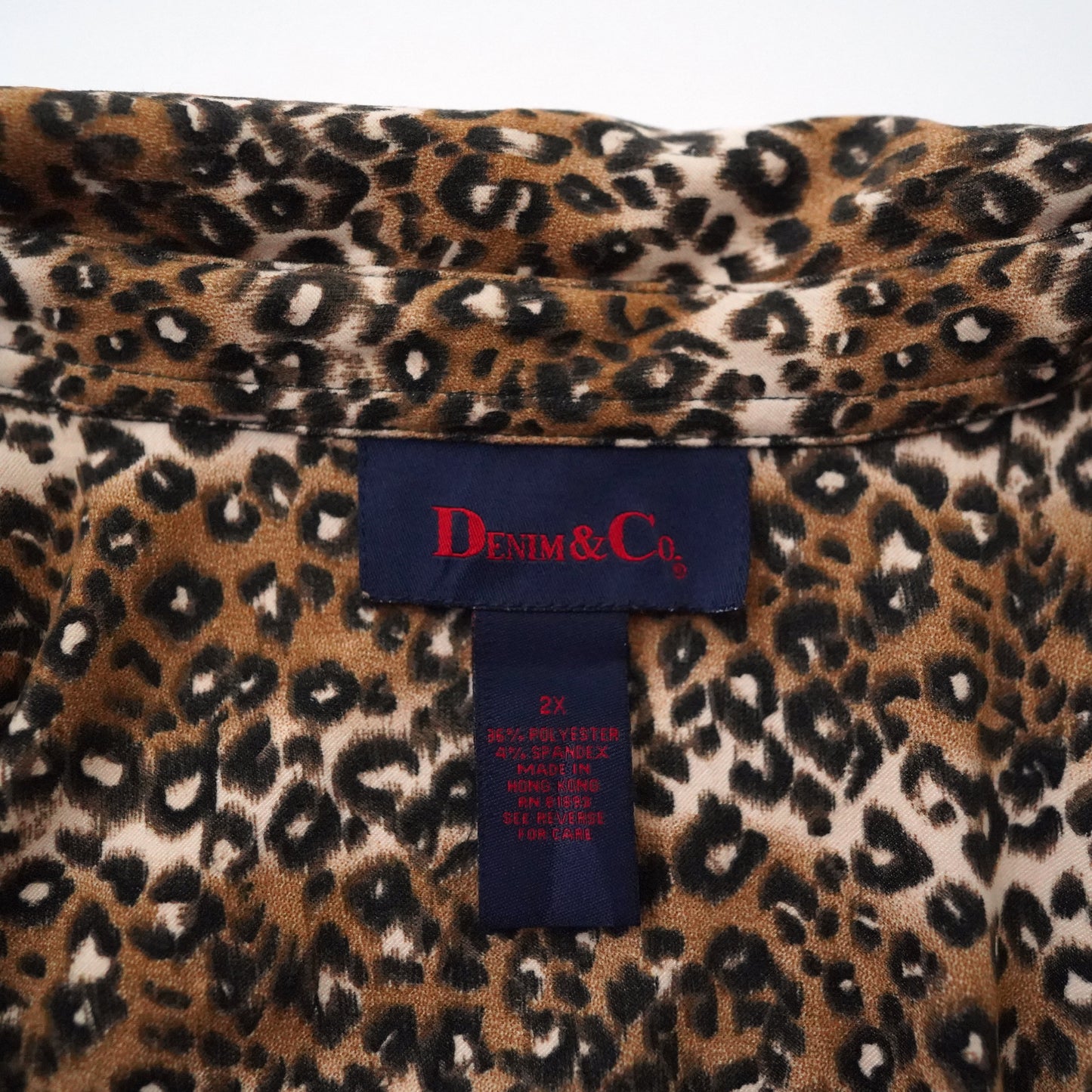 80s DENIM&CO leopard shirt