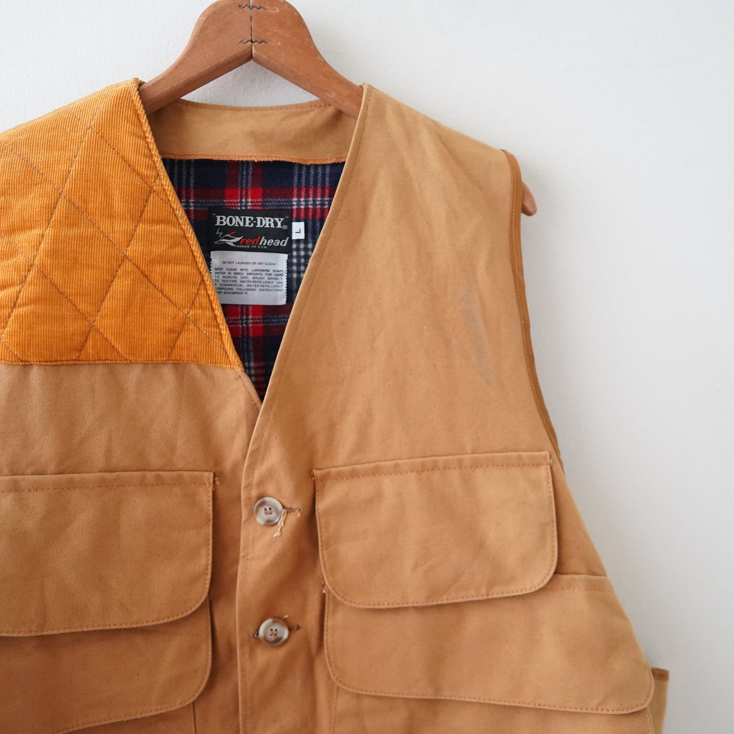 60s-70s BONE-DRY by red head hunting vest