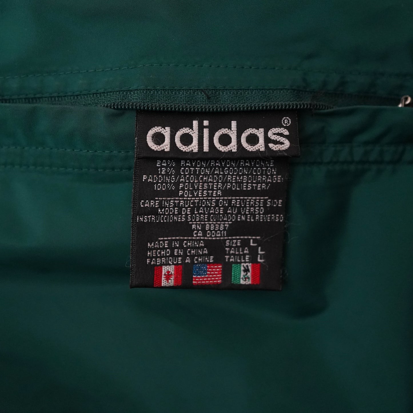 90s adidas reversible nylon jacket