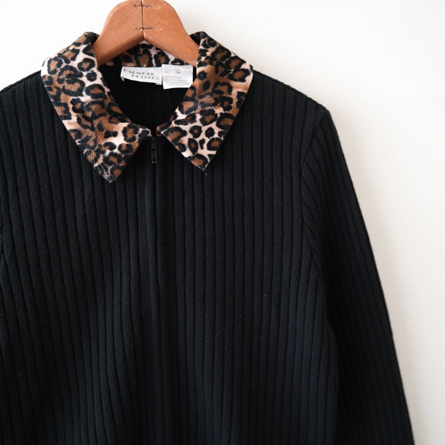 leopard knit jacket
