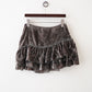MOTIVI velvet ruffle skirt