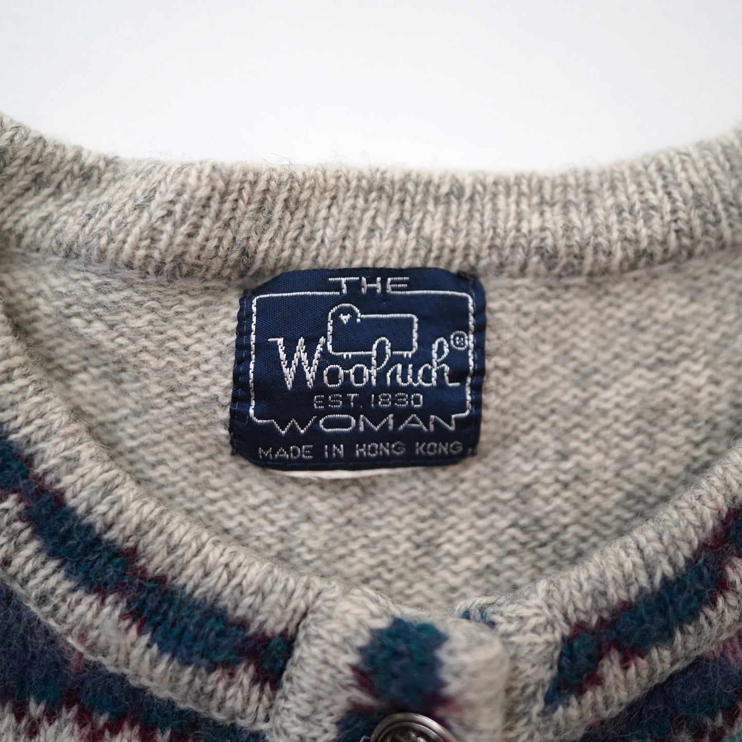 80-90s WOOLRICH native pattern cardigan