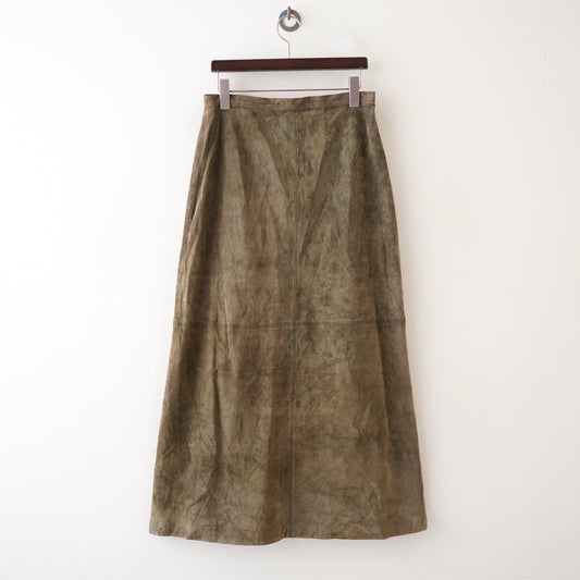 BRANDON THOMAS leather suede skirt