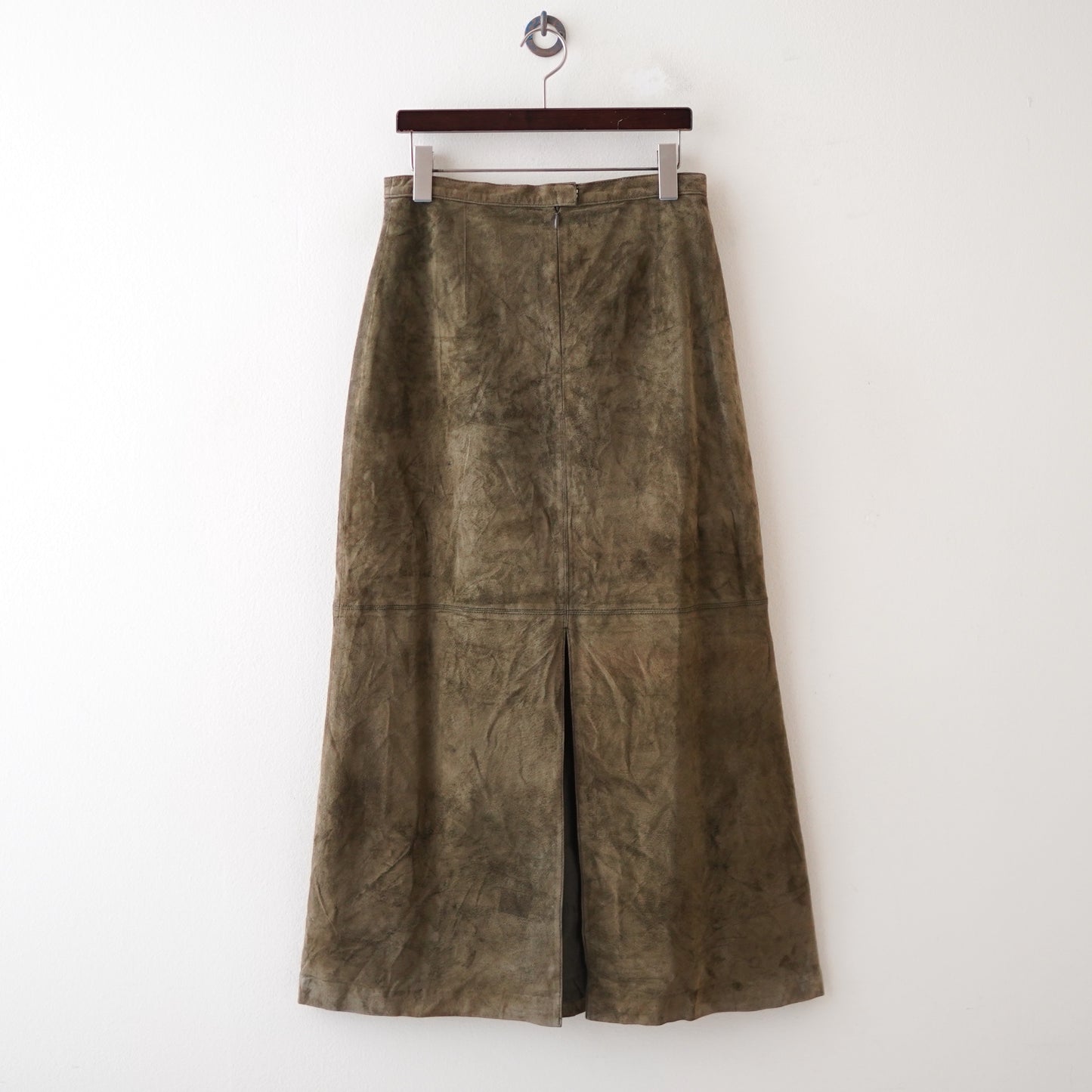 BRANDON THOMAS leather suede skirt