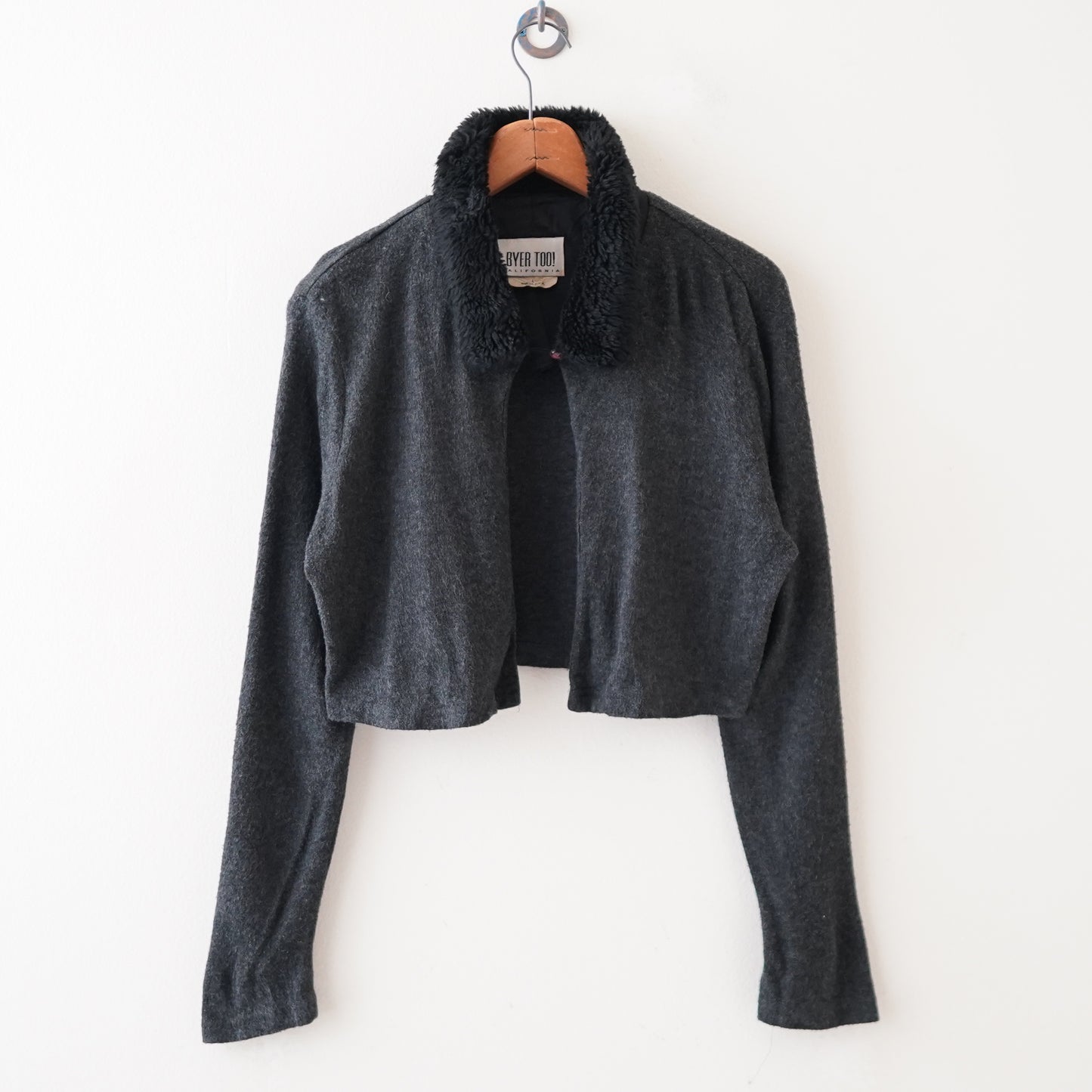 BYER TOO! fur collar cardigan