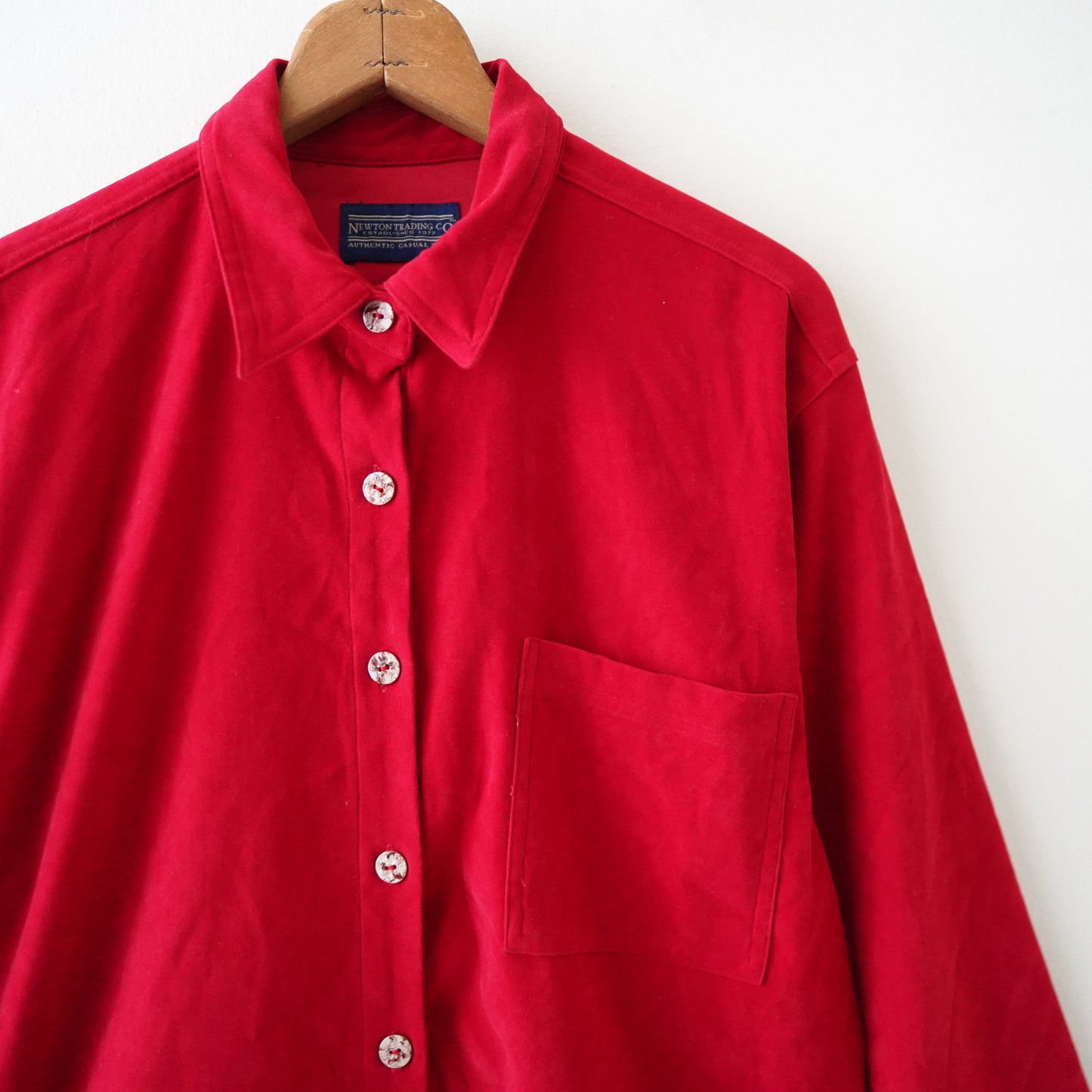 NEWTON TRADING suede long shirt