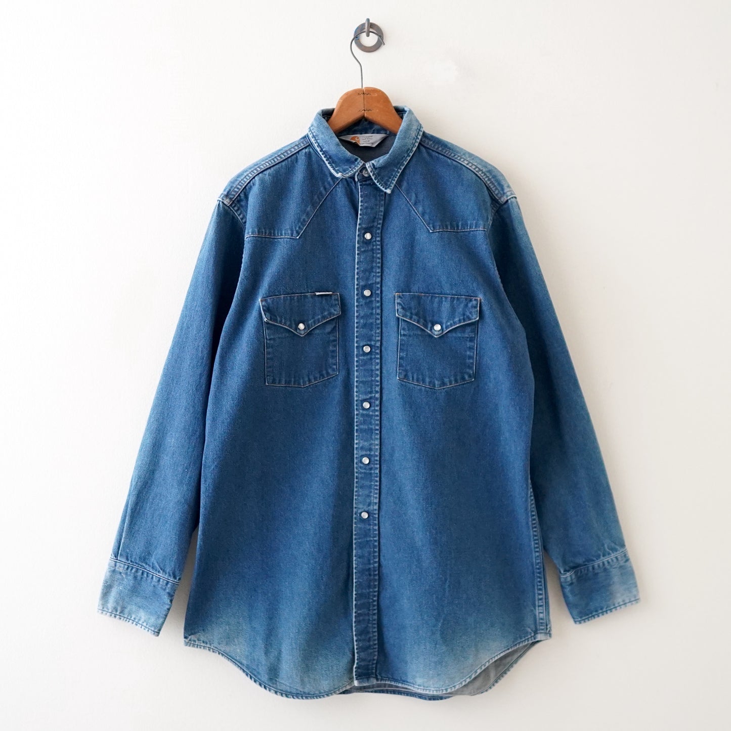 90s Carhartt denim western long shirt