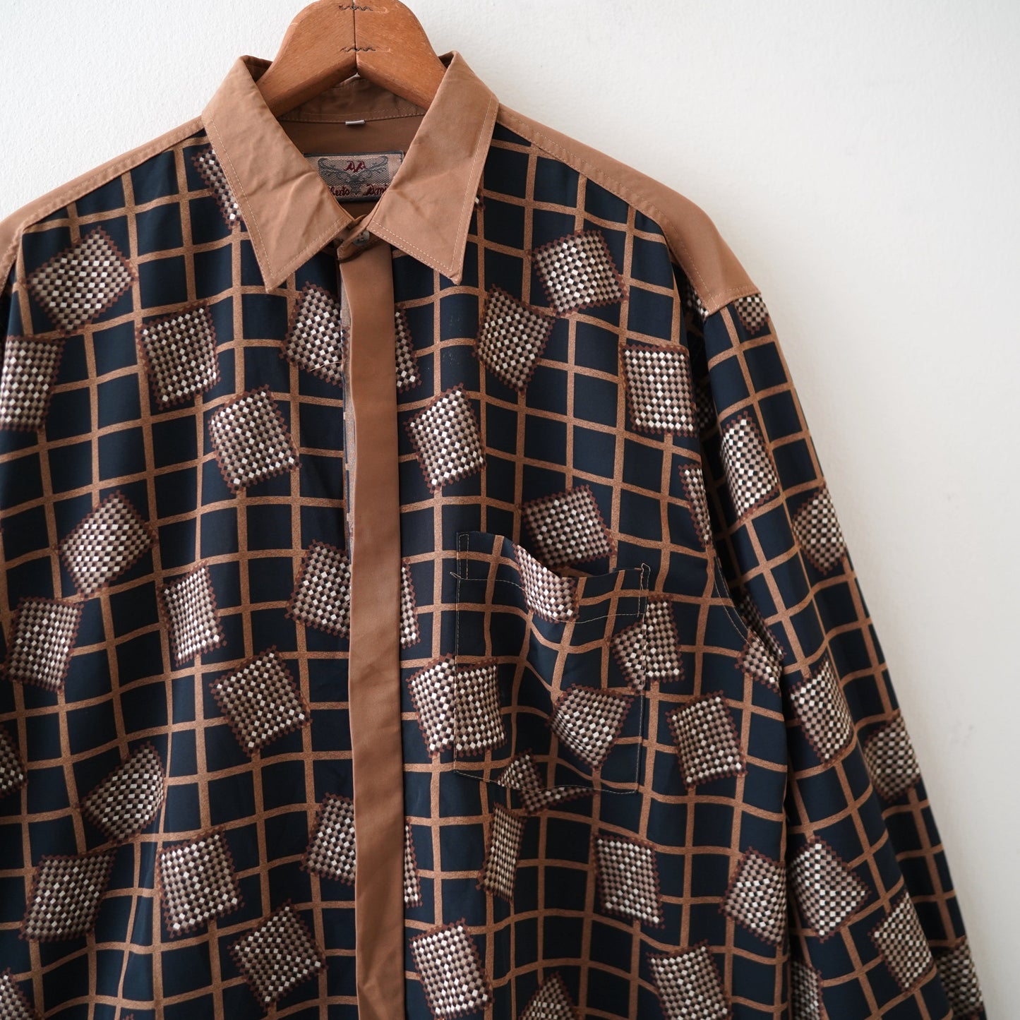 allent amis pattern long shirt