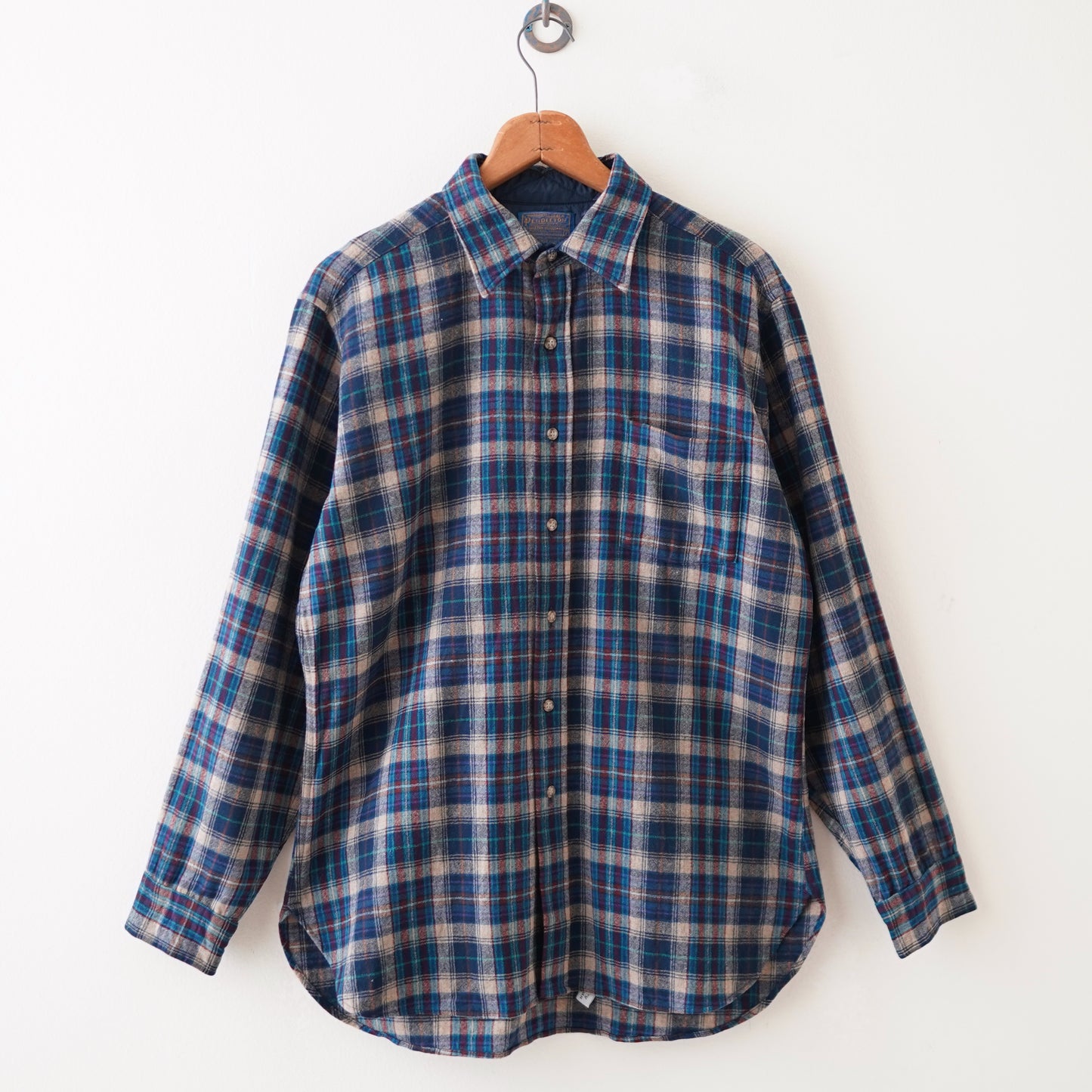 70s PENDLETON check long shirt