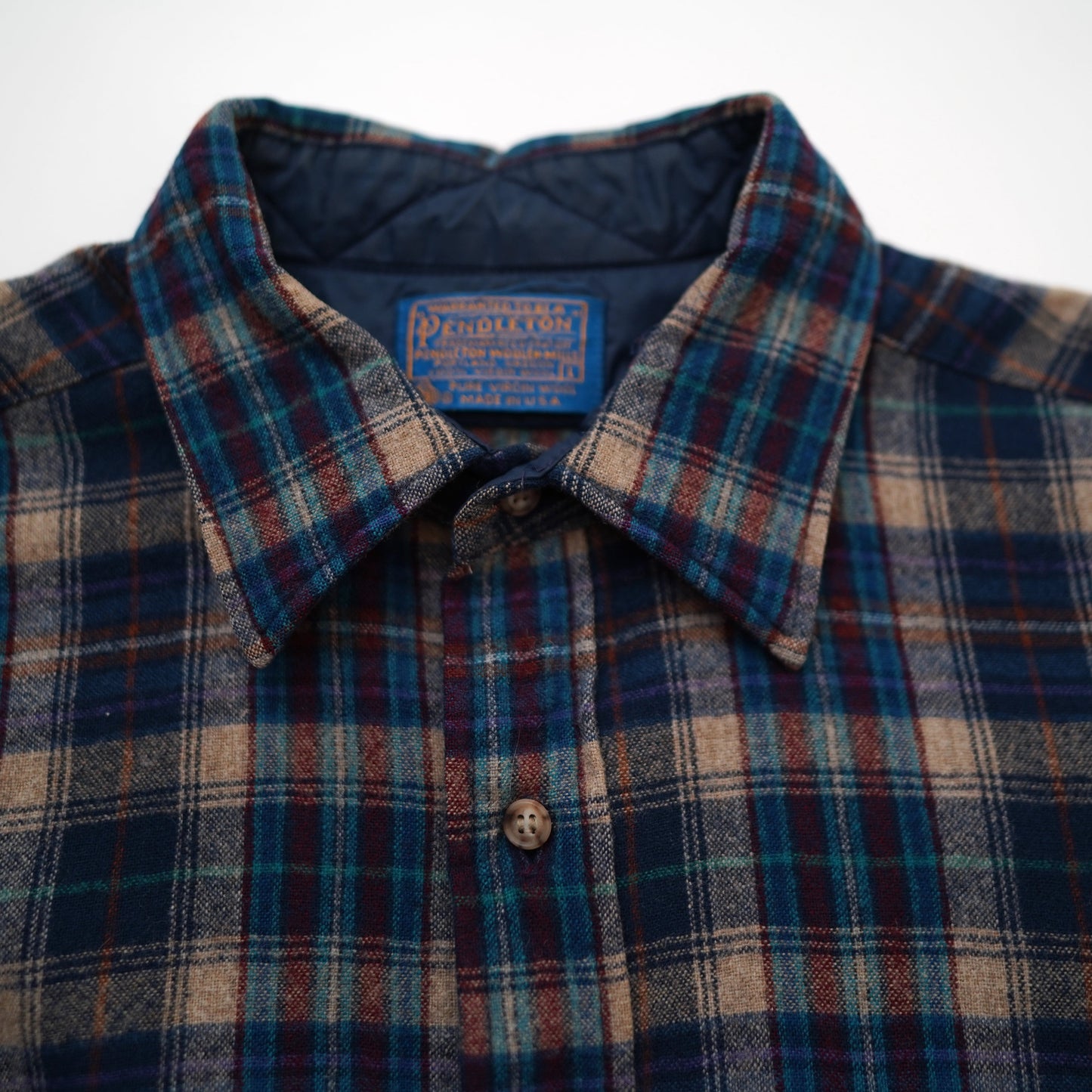 70s PENDLETON check long shirt