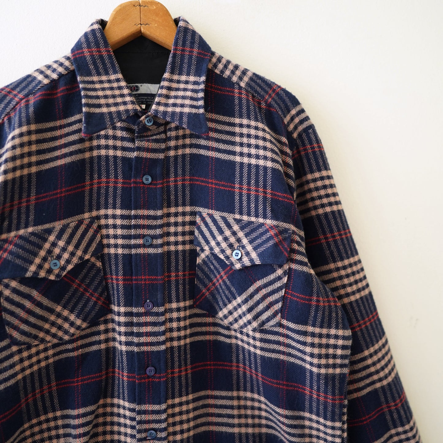 VIP flannel check long shirt