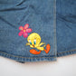 90s Warner Bros. tweety denim short pants