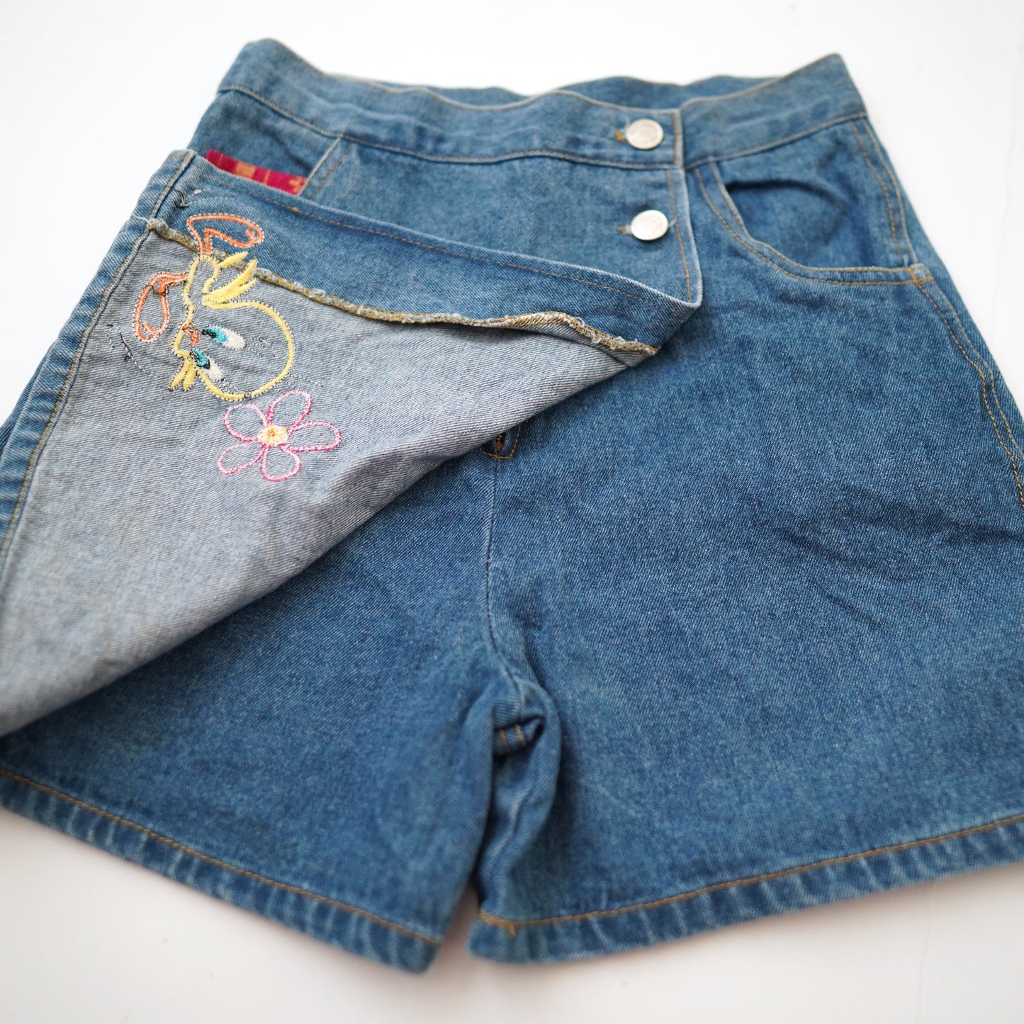 90s Warner Bros. tweety denim short pants