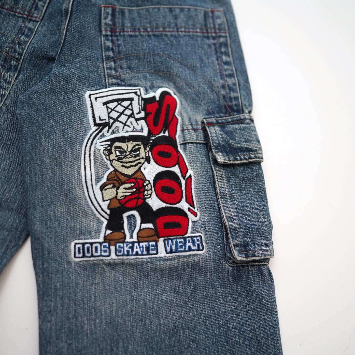 Wappen denim pants