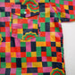 70s colorful nylon check shirt