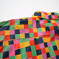70s colorful nylon check shirt