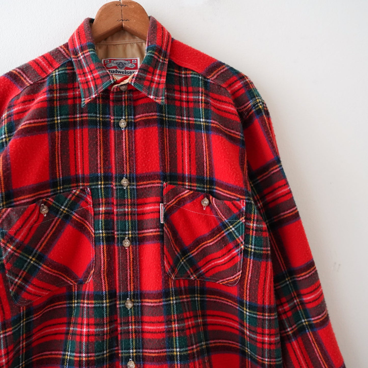 80s Budweiser check shirt