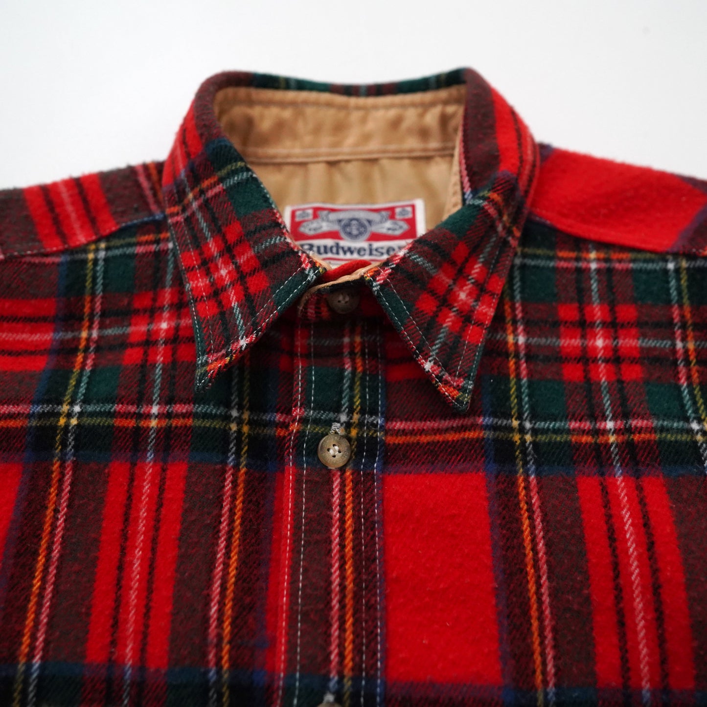 80s Budweiser check shirt