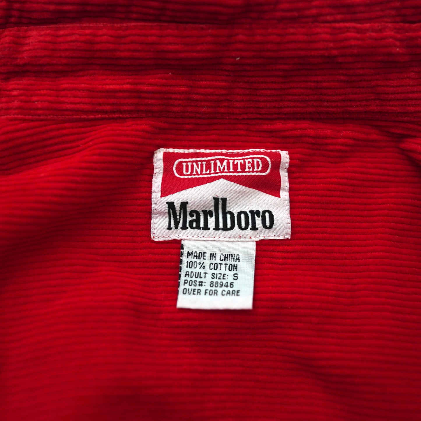 90s Marlboro corduroy half zip jacket