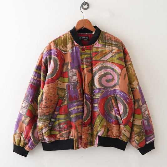 silk design blouson