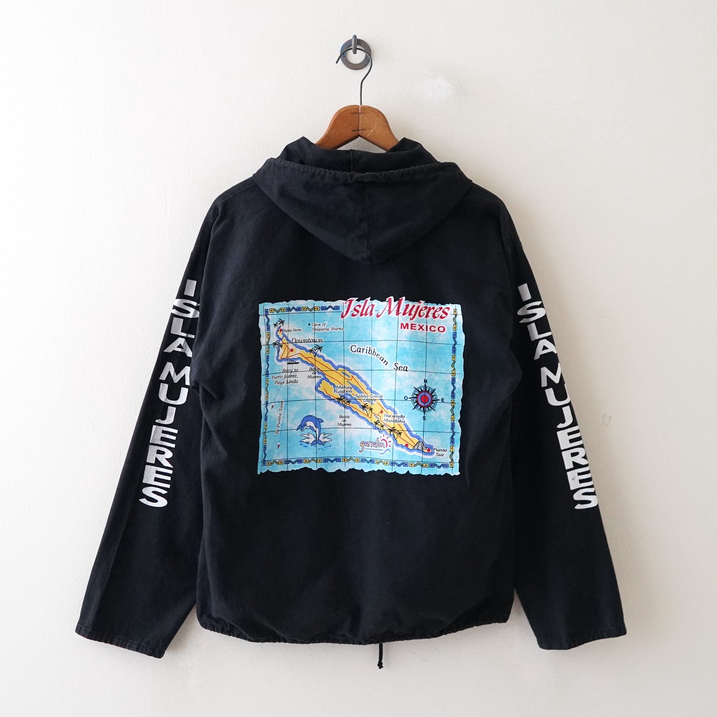 isla mujeres printed hoodie jacket