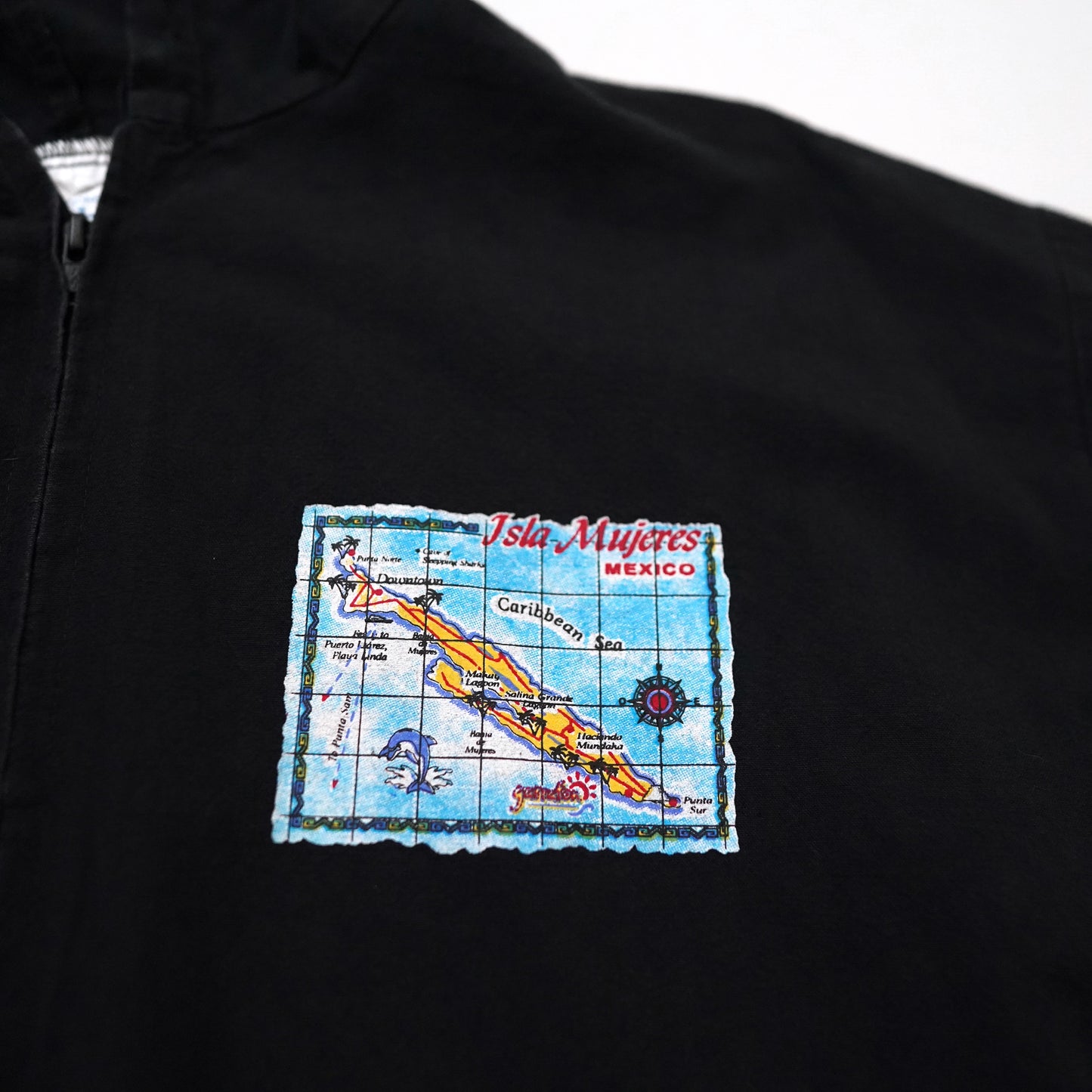 isla mujeres printed hoodie jacket