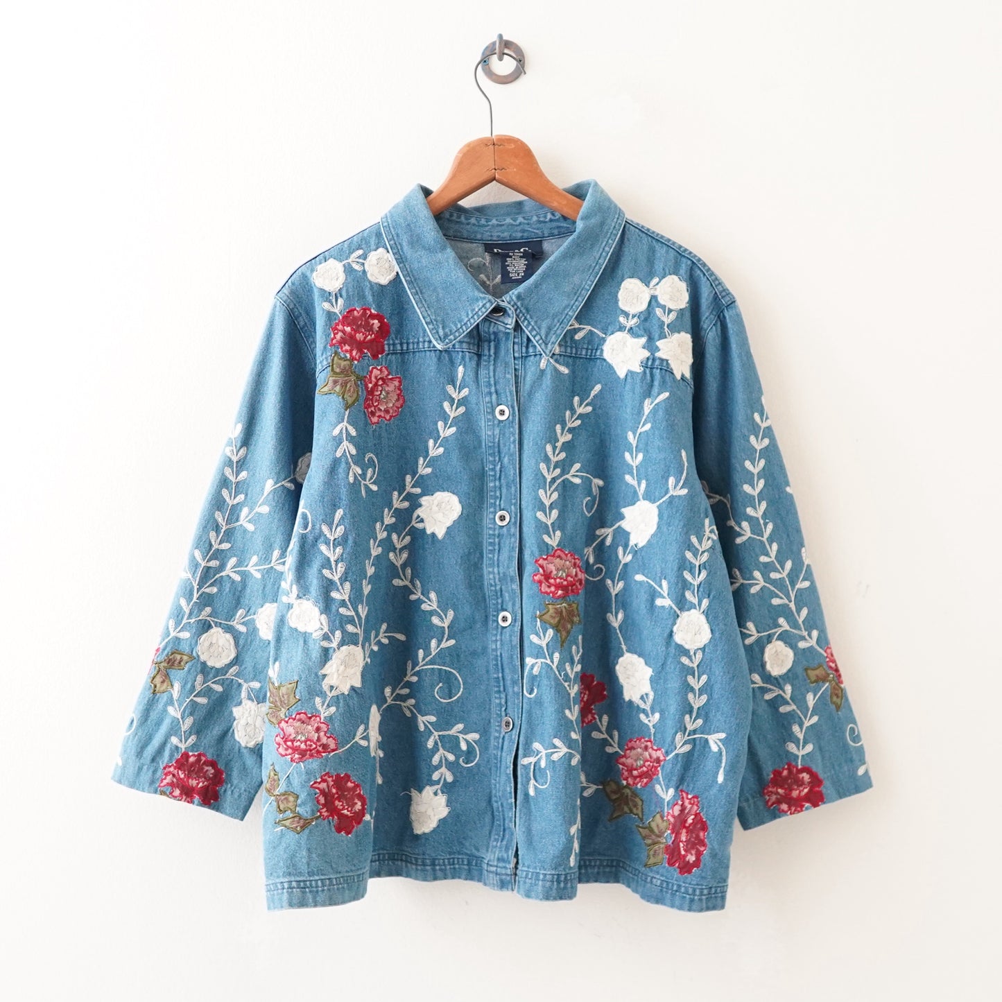 flower denim jacket