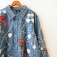 flower denim jacket