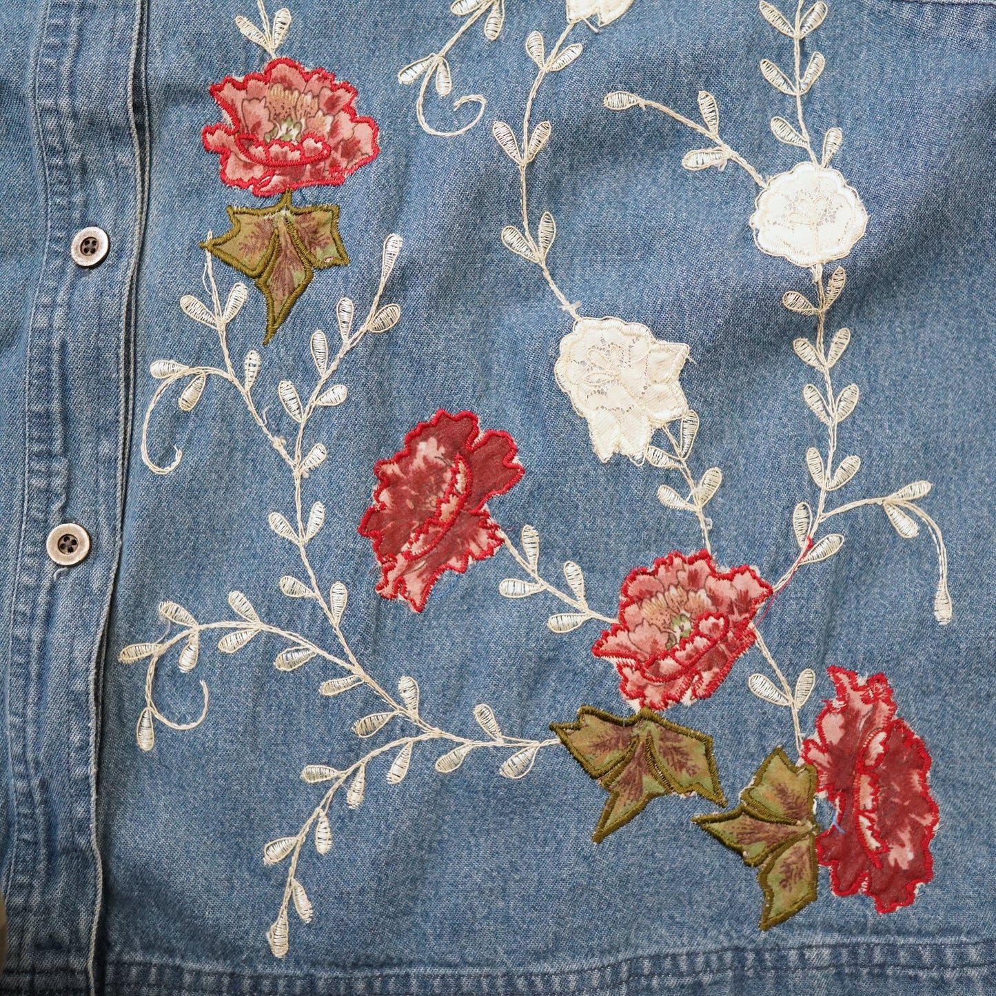 flower denim jacket