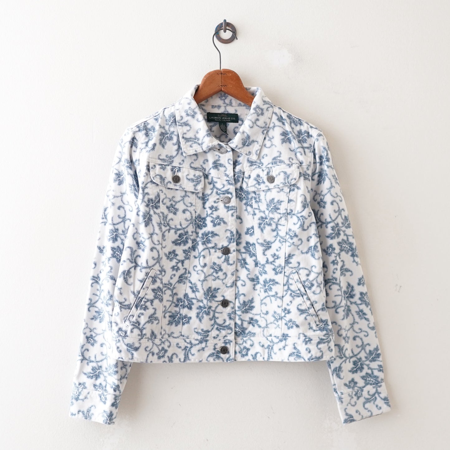 RALPH LAUREN flower denim jacket