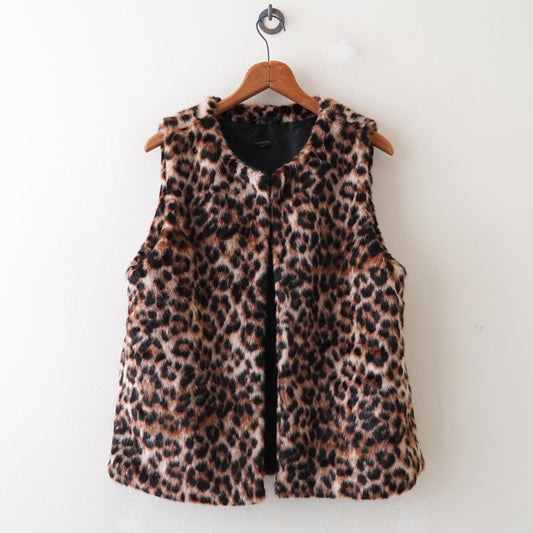 leopard fur vest