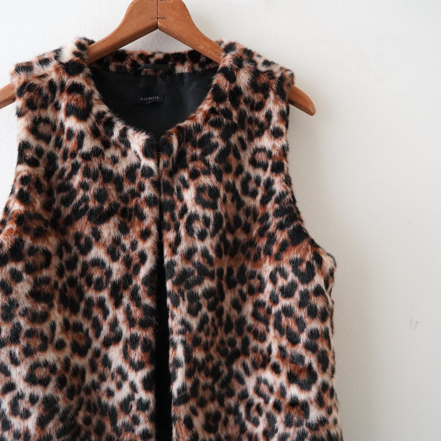 leopard fur vest