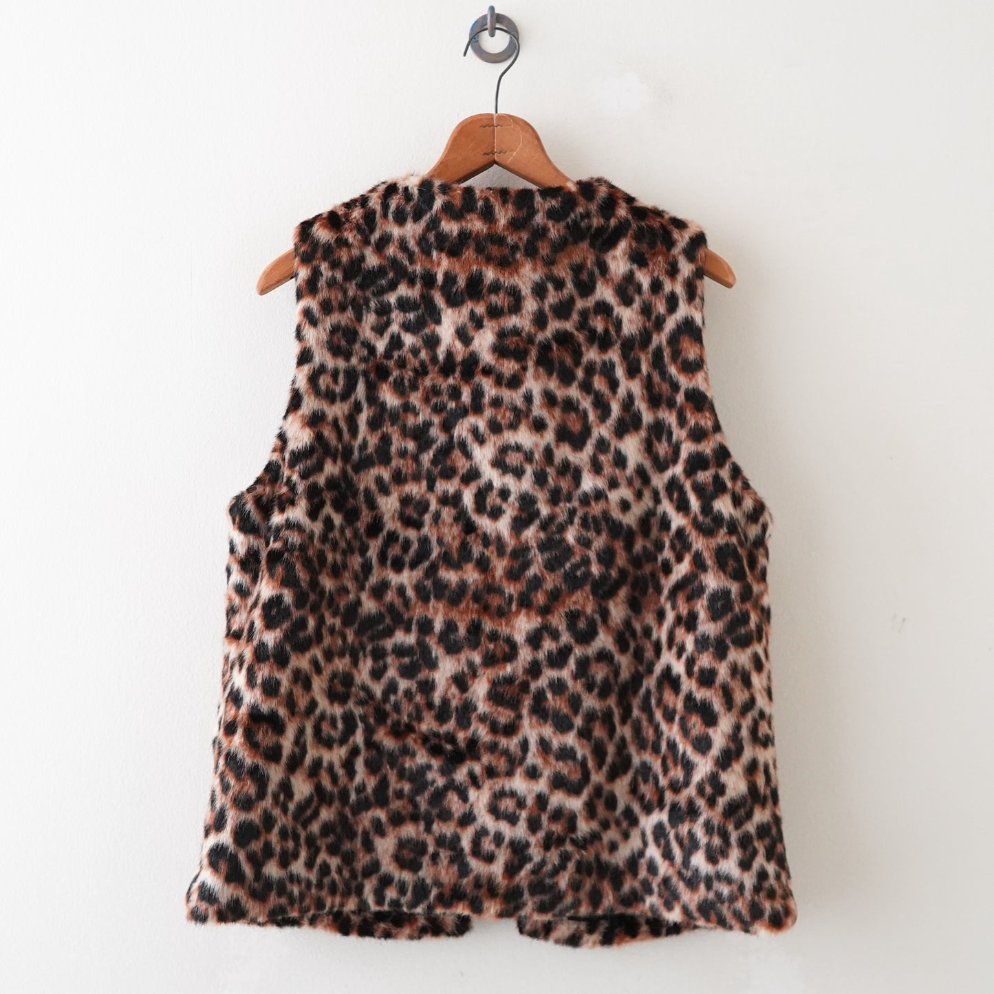 leopard fur vest