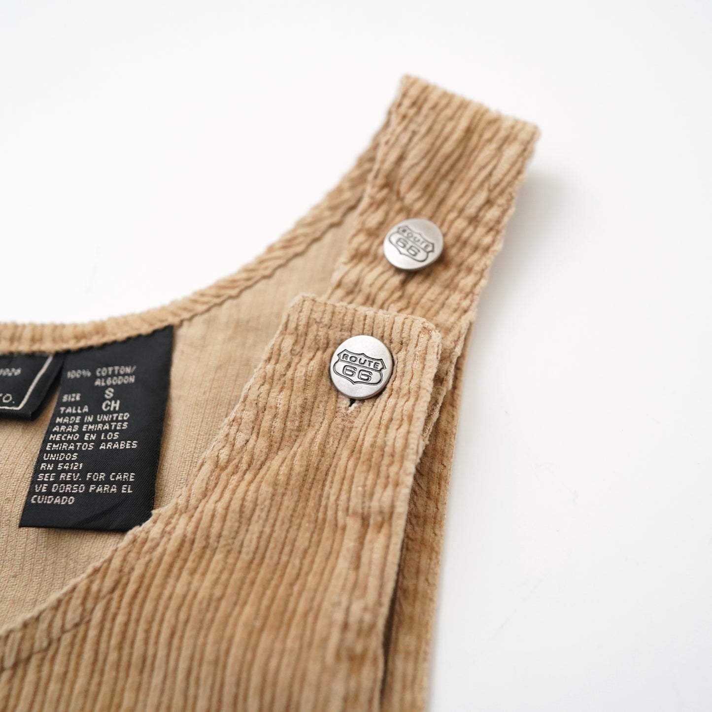 ROUTE 66 corduroy overall dress