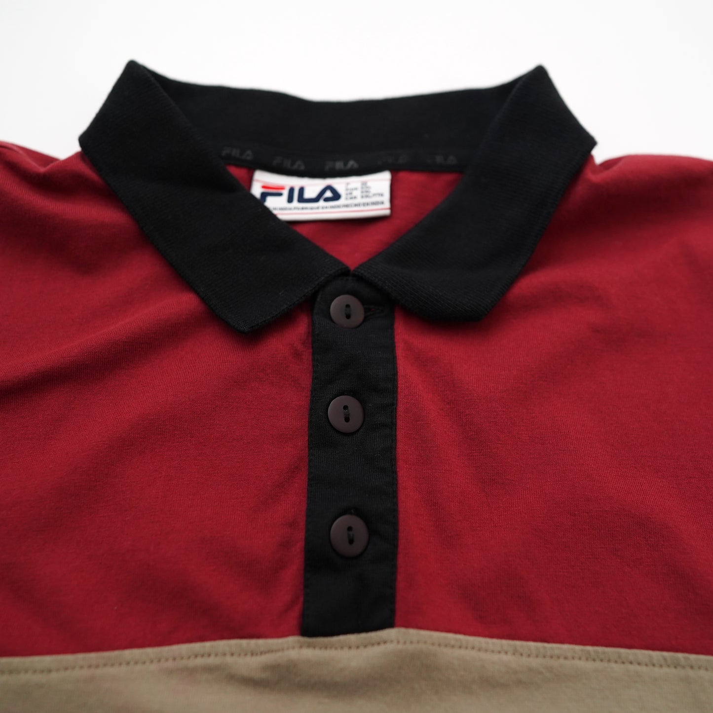 FILA 3color long polo shirt