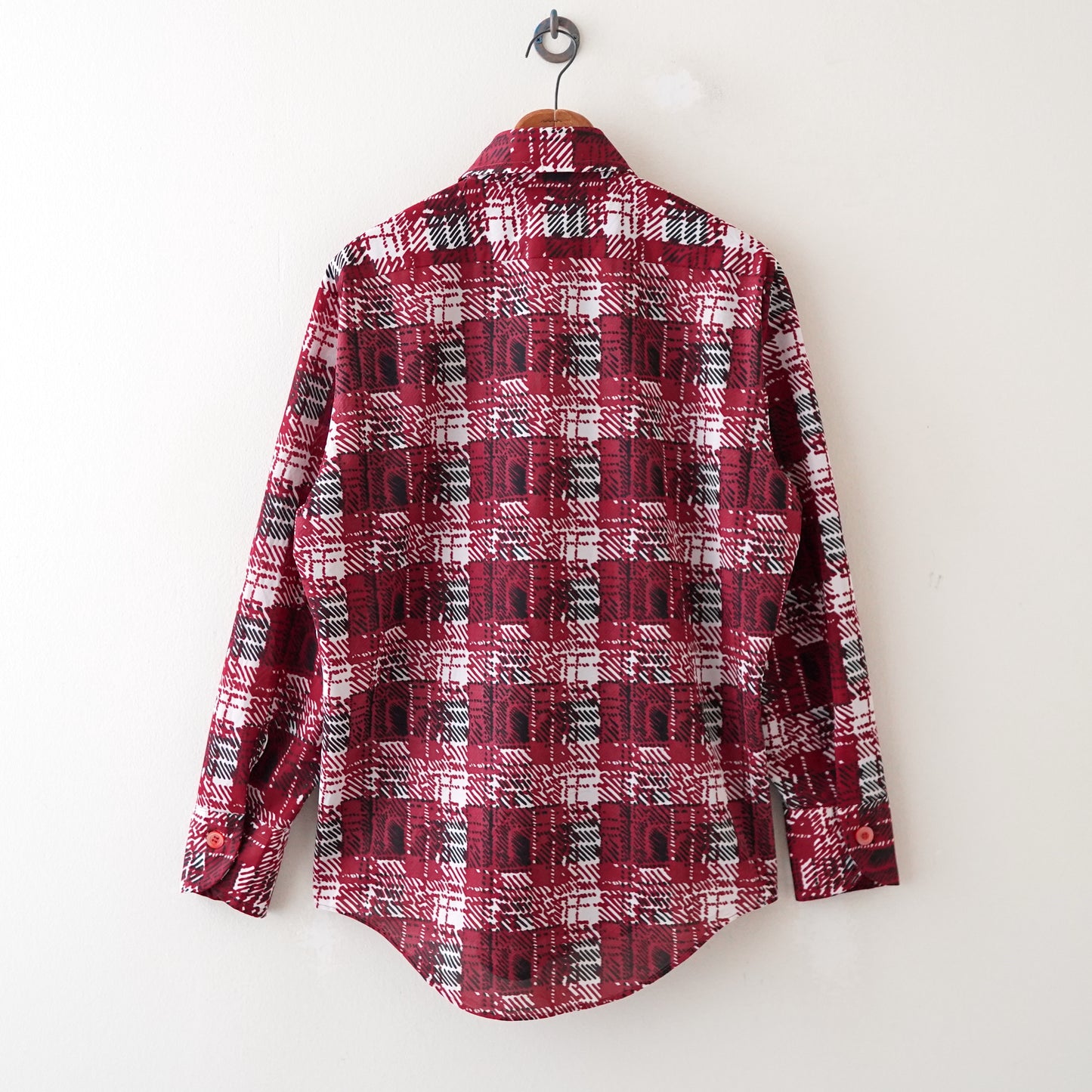 70s graffiti check long shirt