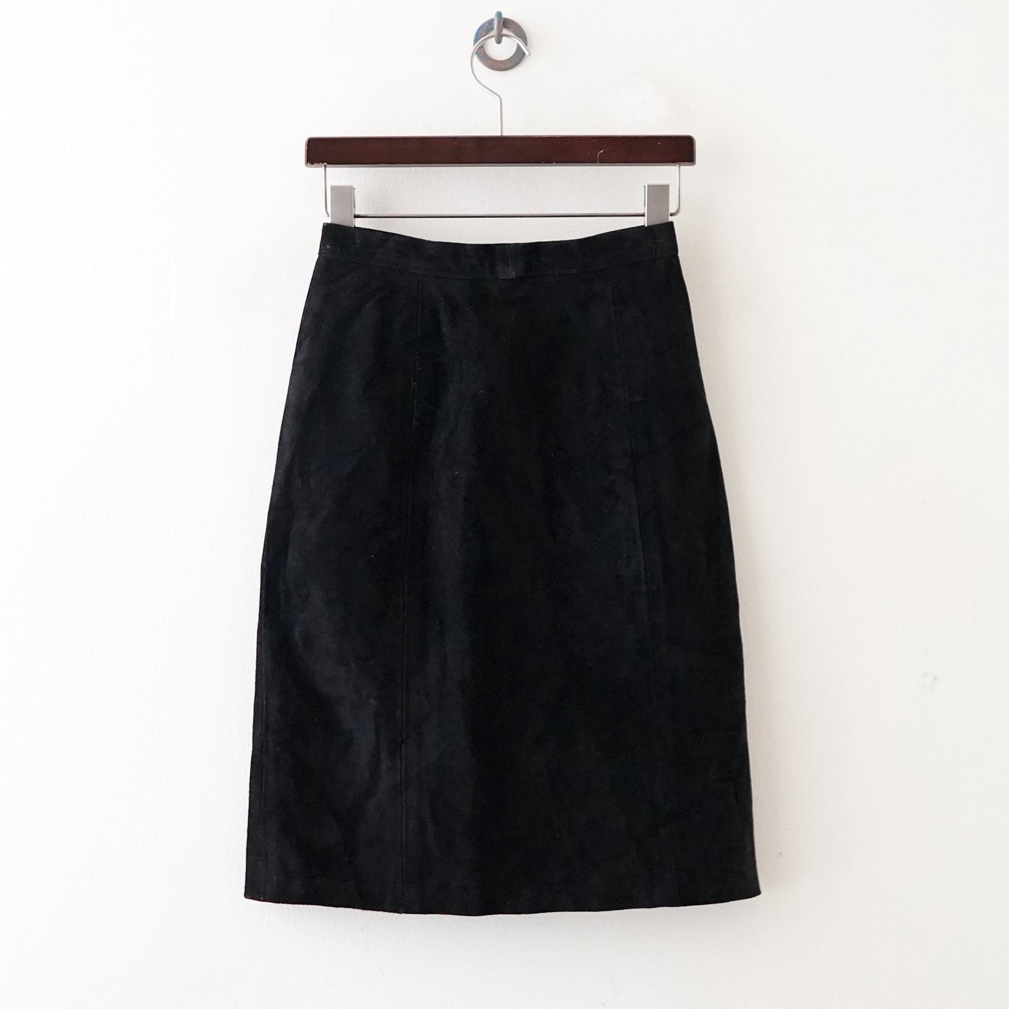 suede slit skirt