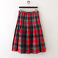 check wool wrap skirt