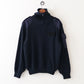 half zip high neck knit sweater