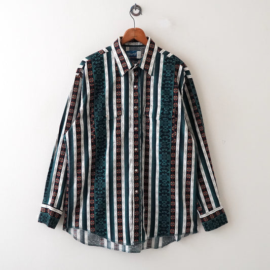 90s Wrangler stripe ethnic shirt