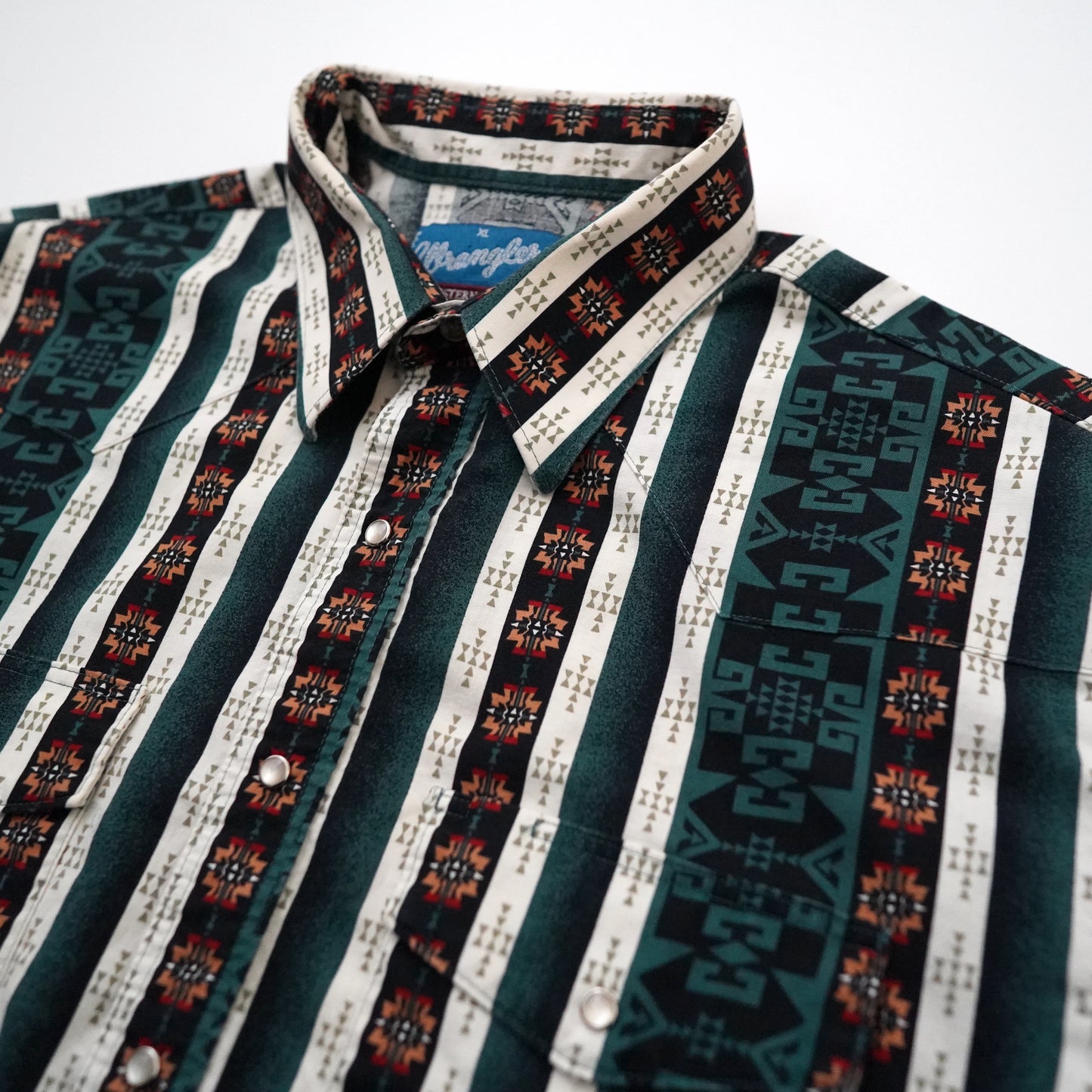 90s Wrangler stripe ethnic shirt