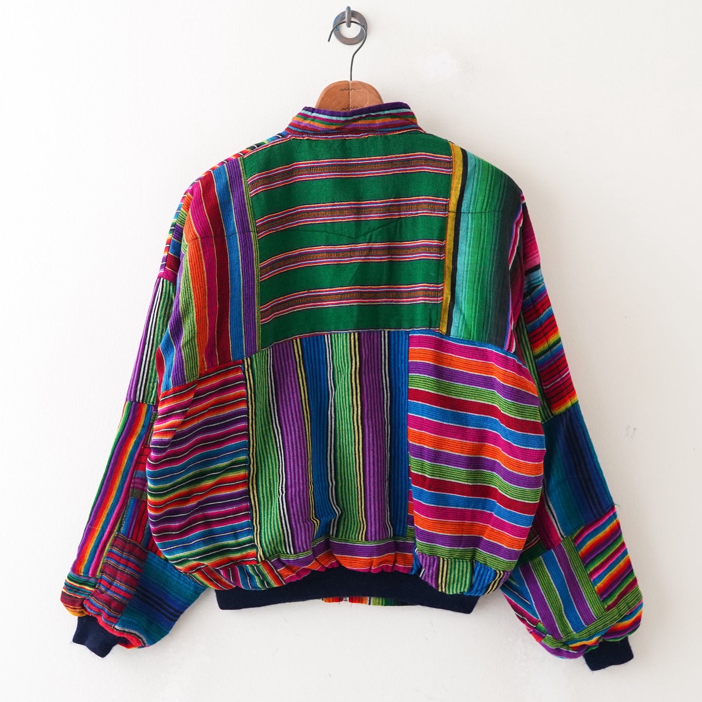 ethnic rainbow knit jacket