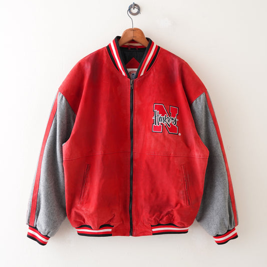 90s stadium leather jacket