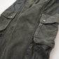 corduroy leather cargo pants