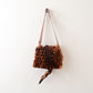 leopard fur shoulder bag