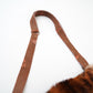 leopard fur shoulder bag