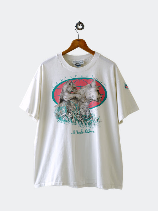 90s Hanes animal print tee