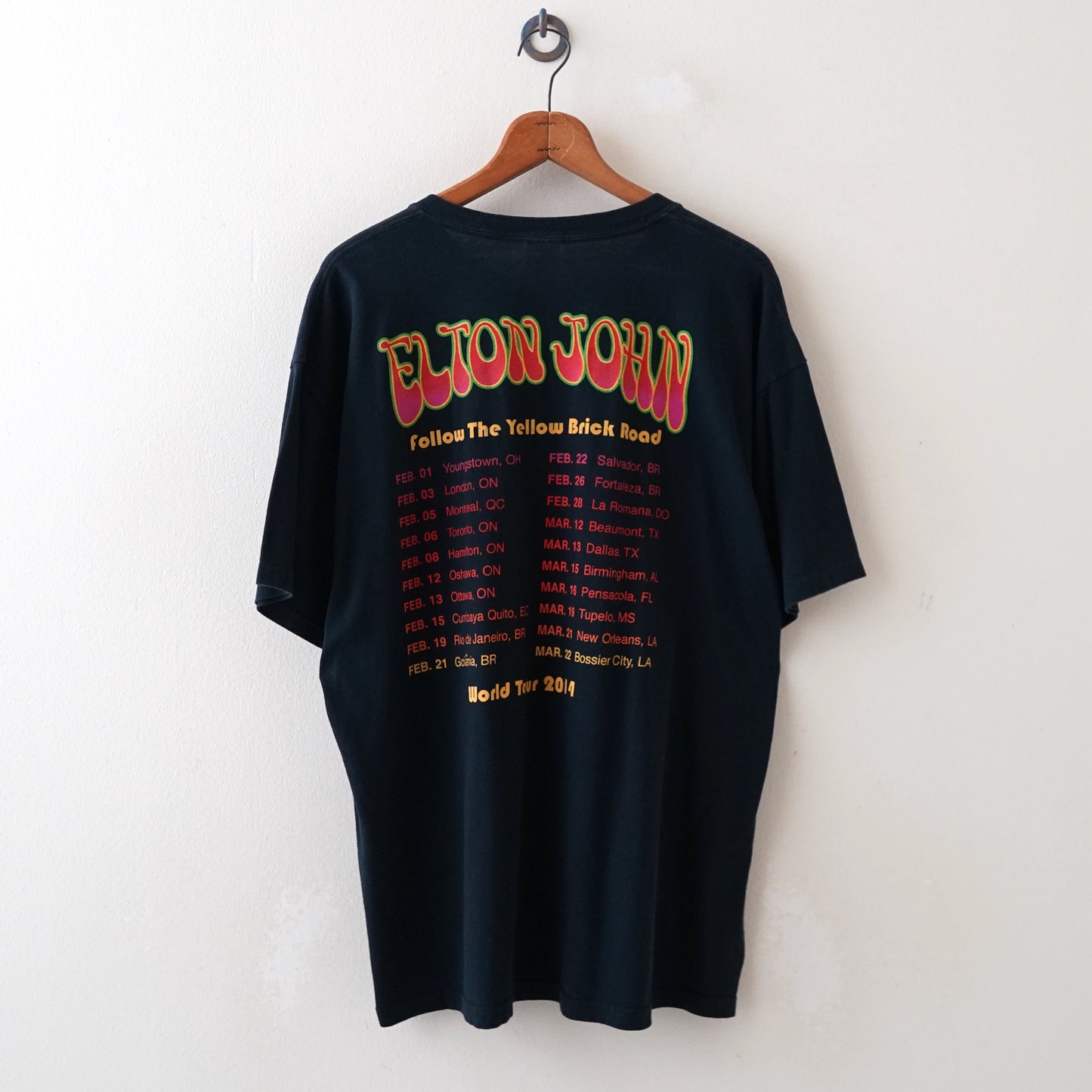 ELTON JOHN 2014 tour tee