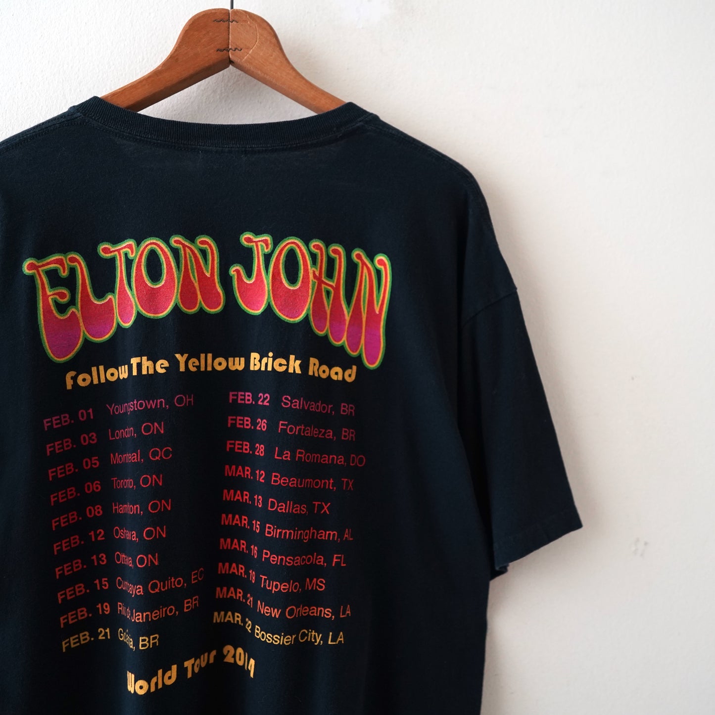 ELTON JOHN 2014 tour tee